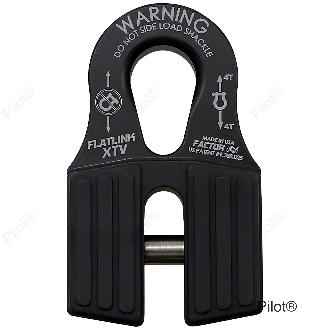 FlatLink XTV Winch Shackle Mount - Black