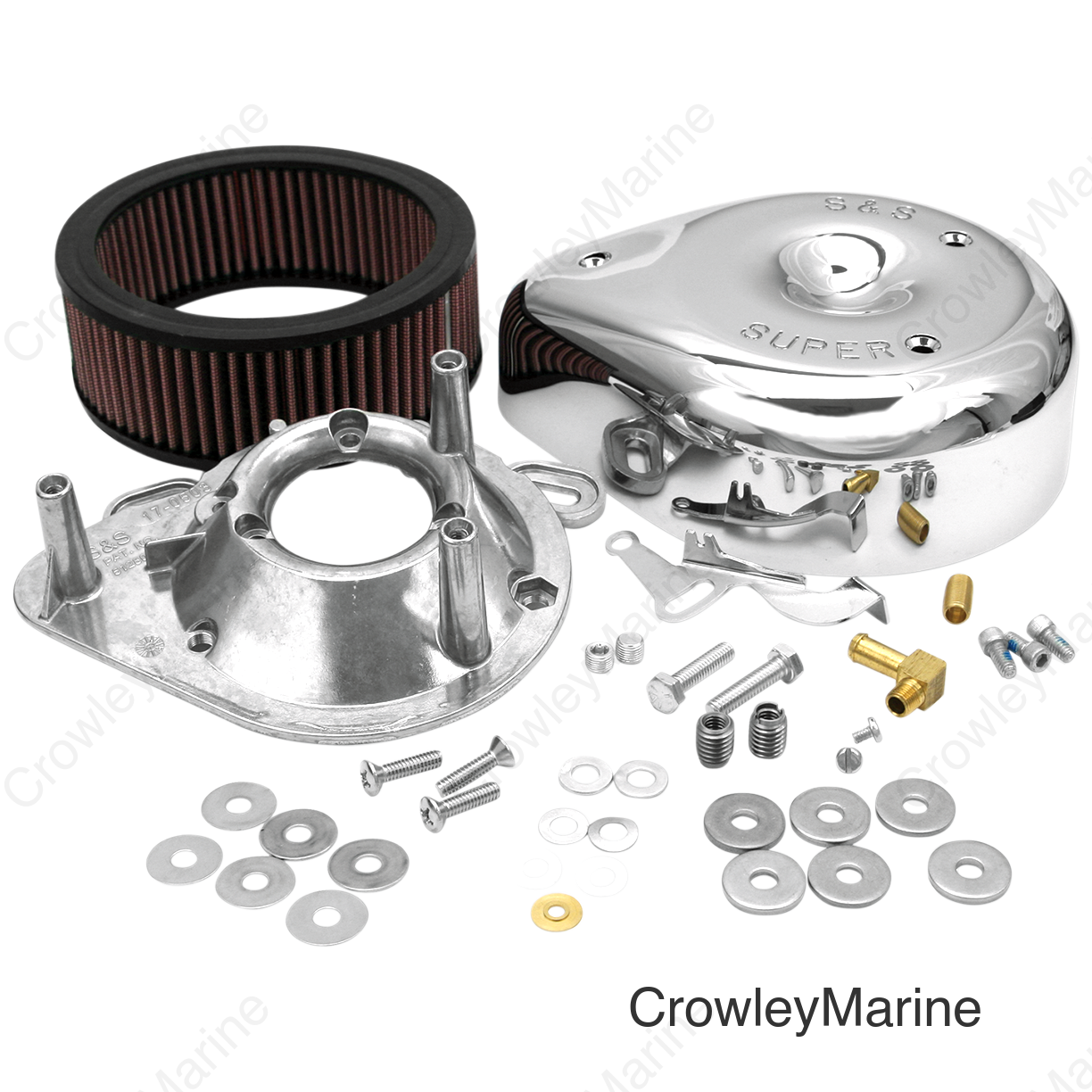 S&S Cycle 84-92 BT/86-90 Sportster Models Teardrop Chrome Air Cleaner Cover for S&S Super E/G Carb