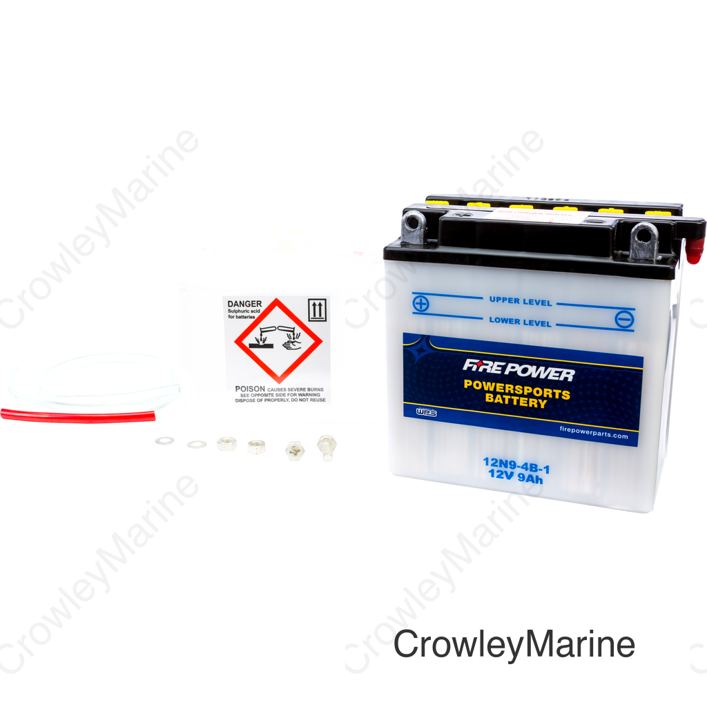 BATTERY W/ACID 12N9-4B-1 12V
