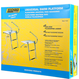 Seachoice Universal Swim Platform w/ Top-Mount Telescoping Ladder, 2 Step Ladder, Inboard/Outboard thumbnail-8