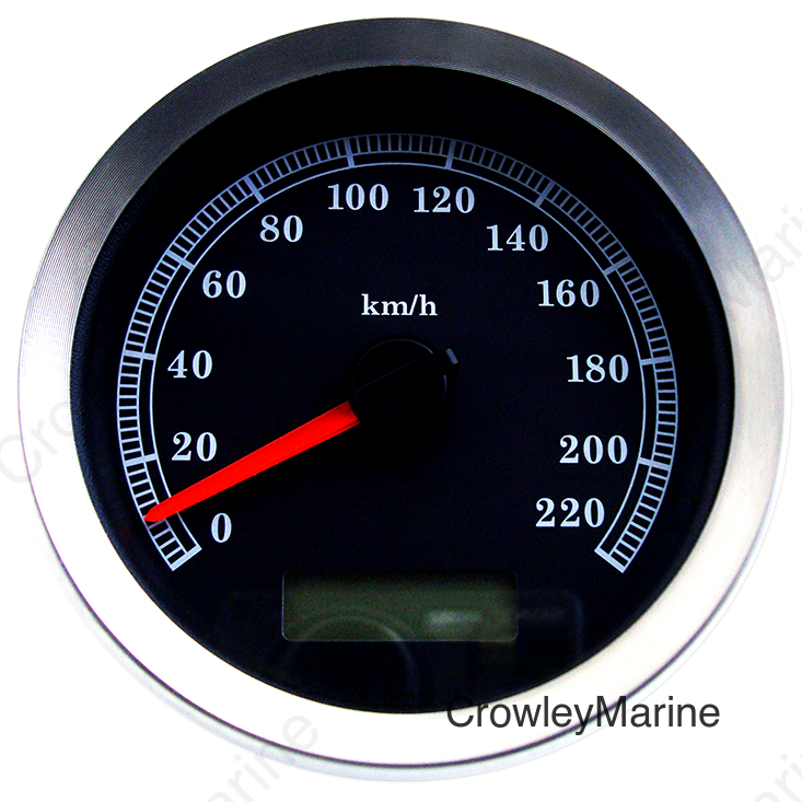 SPEEDOMETER BLK KPH 4"04-