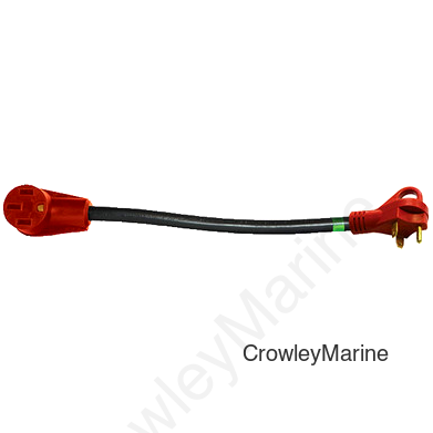 30AM-50AF ADAPTER CORD W/HDL, 12", RED, PKG (RV0000602)