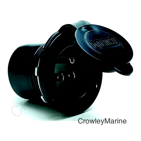 Marinco 15A or 20A 125V Straight Blade Hard Wired Charger Inlet
