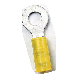 Ancor 210224 Marine Grade™ Nylon Insulated Ring Terminals, 1/4" Fastener, 12-10 Wire, Yellow, 25/Pk thumbnail-1