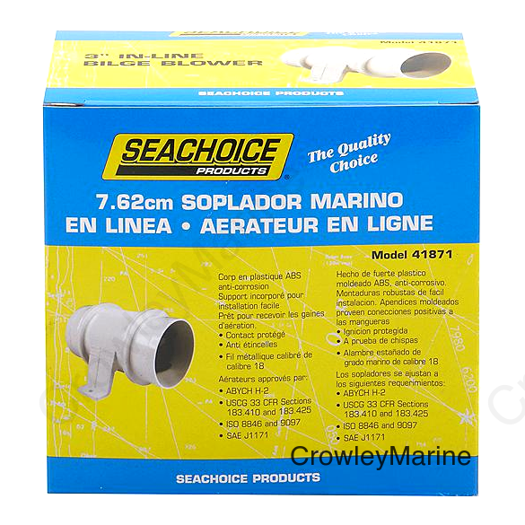 Seachoice In-Line Exhaust Blower, 3 In.