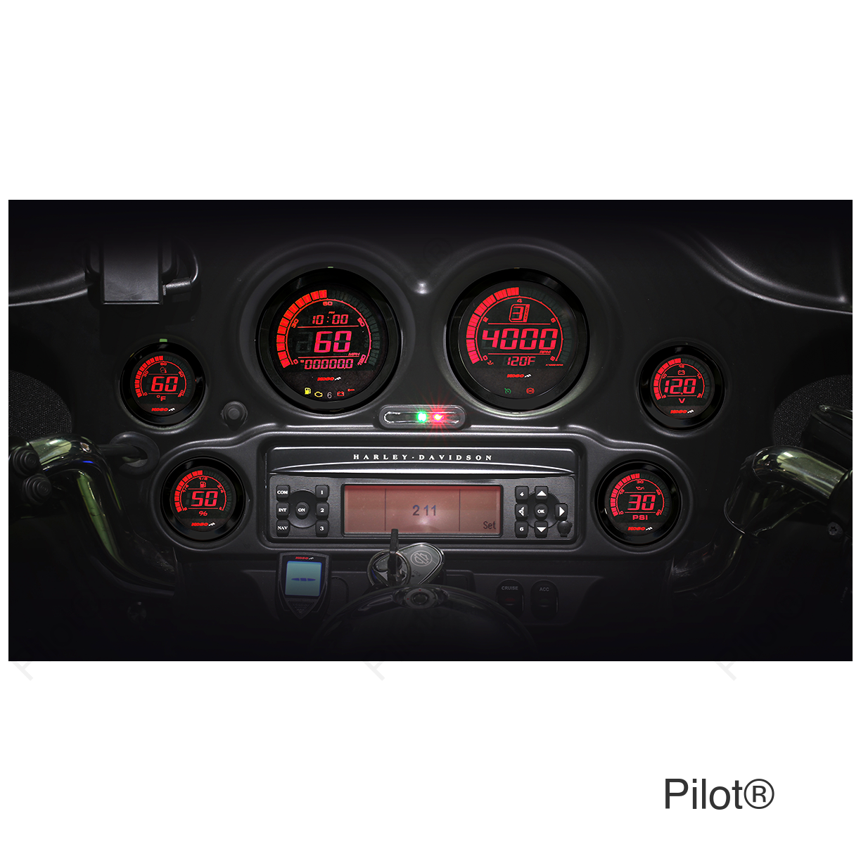 Universal 6-Piece Gauge Kit - Black