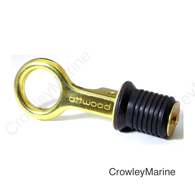 Attwood Brass Snap-Handle Drain Plug Without Chain
