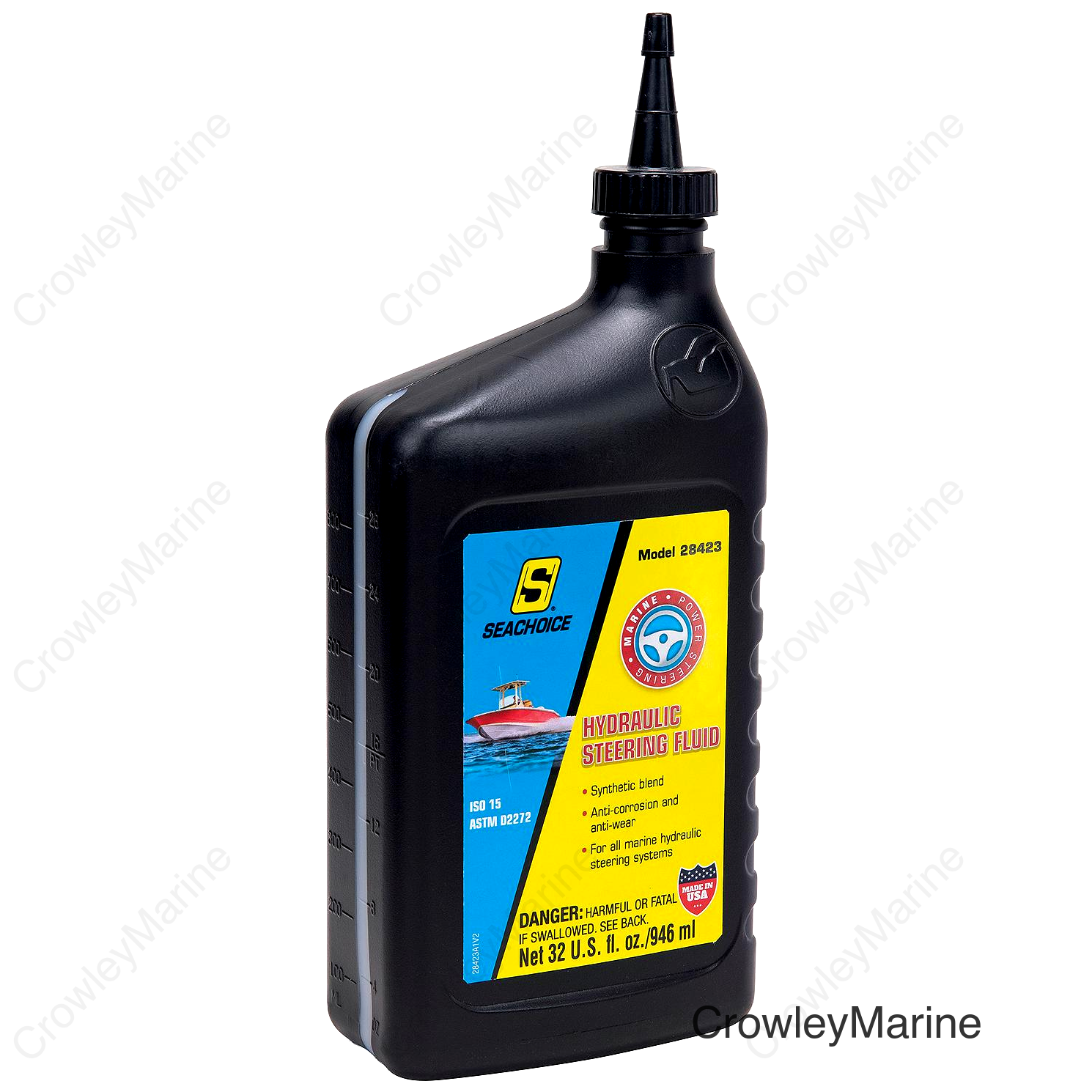 Seachoice 28423 Hydraulic Steering Fluid - Synthetic Blend, ISO 15, 1 Qt.