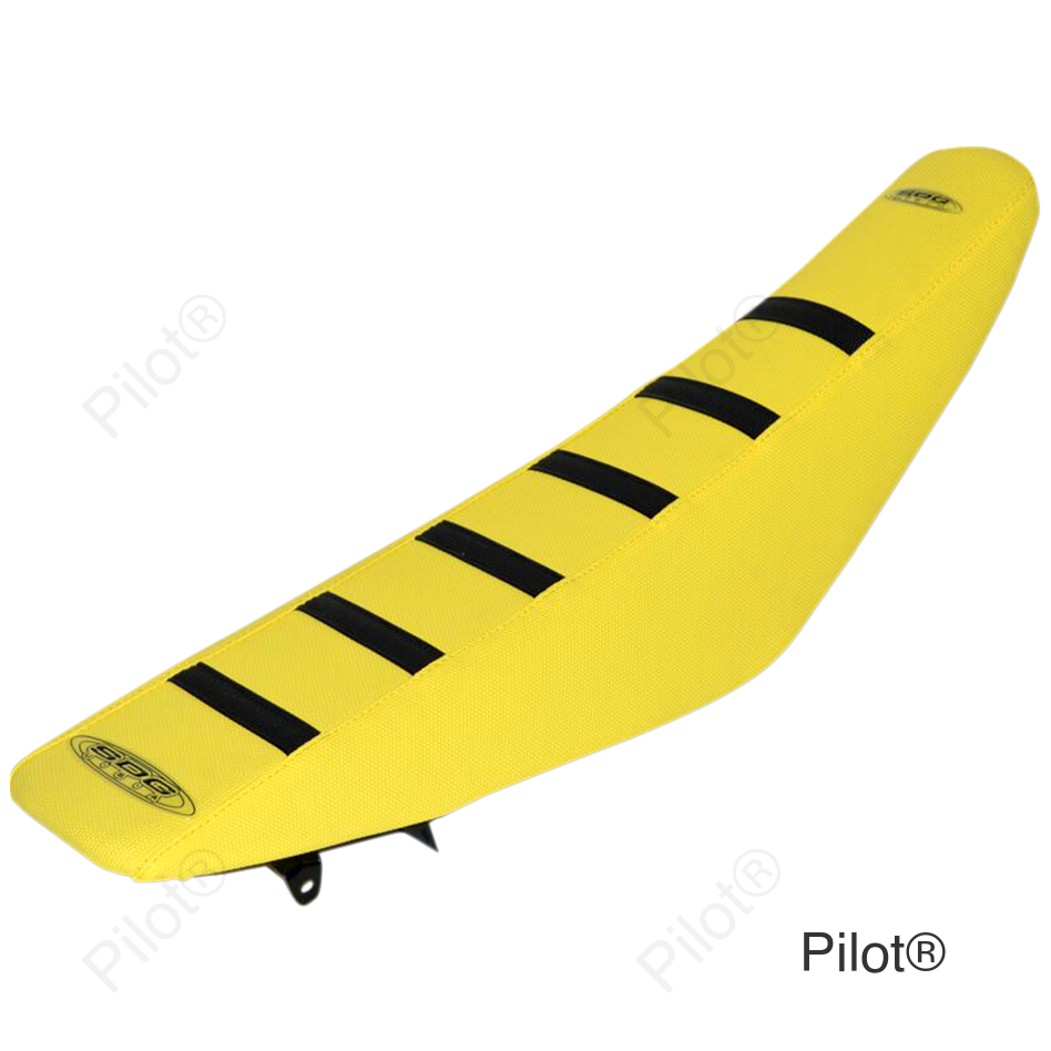 6-Ribbed Seat Cover - Black Ribs/Yellow Top/Yellow Sides