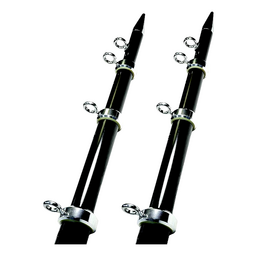 15' Heavy Duty Black/Silver Telescoping Outrigger thumbnail-0