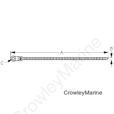 CABLE TIE Mount HOLE 8" (25) (427408-2)