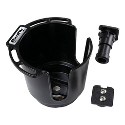 Scotty XXX Drink Holder w/Bulkhaed/Gunnel/Rod Holder Mt., Black, 12/case