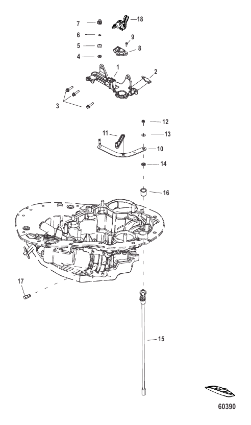 Serial Range Outboard 115 EFI Pro XS (4-STROKE) - 2B225488 & Up - Shift Linkage
