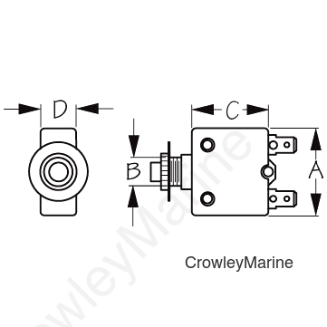THERMAL CIRCUIT BREAKER 5 AMP (420805-1)