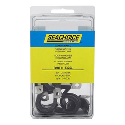 Seachoice Stainless Steel Cable Clamps, 3/4 In., EPDM thumbnail-1