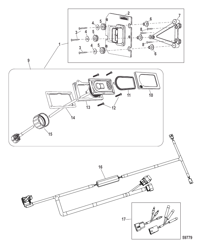 Serial Range Accessories Active Trim - 2015 & Up - Active Trim Kit Single Engine-MerCruiser
