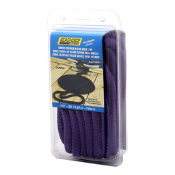 Seachoice Double-Braid Nylon Dock Line w/ Eye Splice, Pre-Shrunk, Heat Stabilized, 1/2 In. X 25 Ft., Purple thumbnail-1