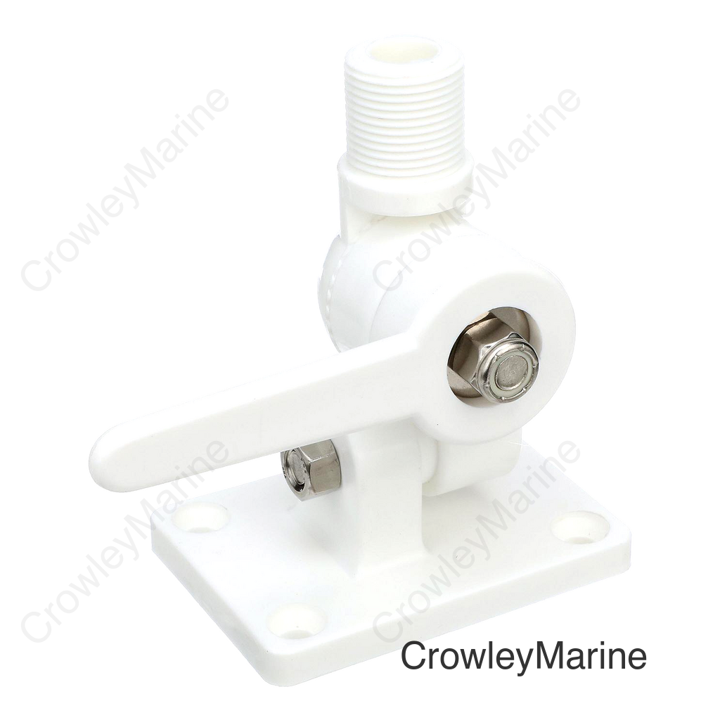 Seachoice 4-Way Nylon Antenna Ratchet Mounting Kit, White Finish