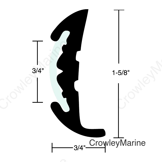 Rub Rail Kit w/Chr Insert 70'