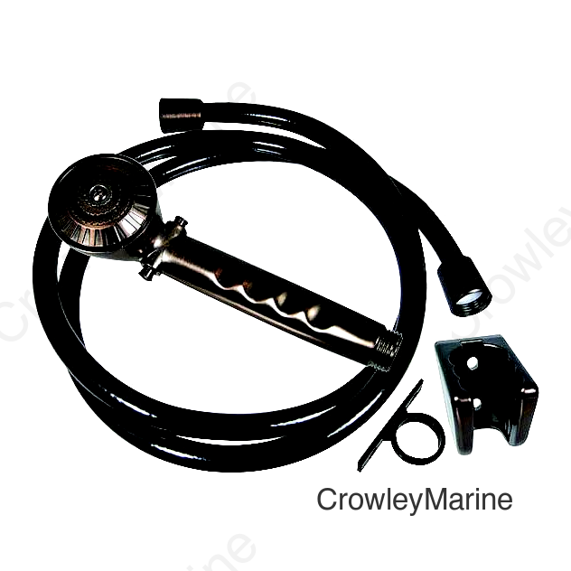 Valterra Phoenix PF276027 RV Outdoor 60" Vinyl Shower Hose & Kit, Rubbed Bronze