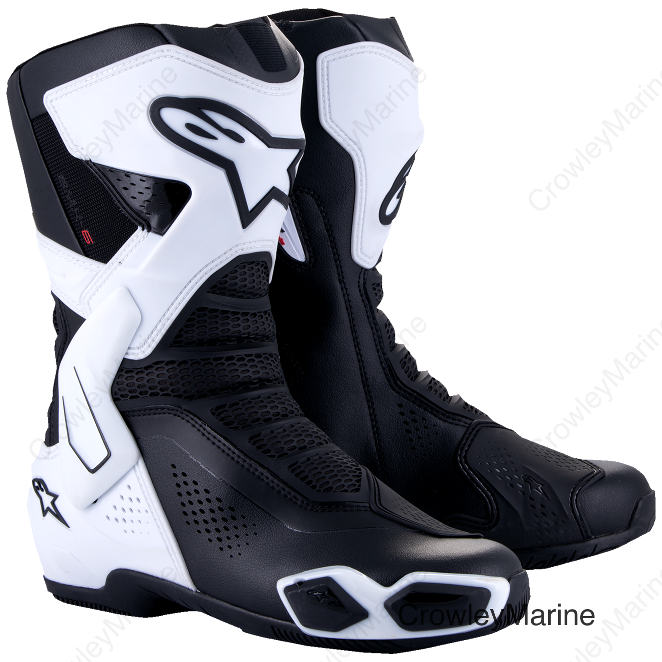 Stella SMX-6 V3 Vented Boots - Black/White - US 3.5/EU 36