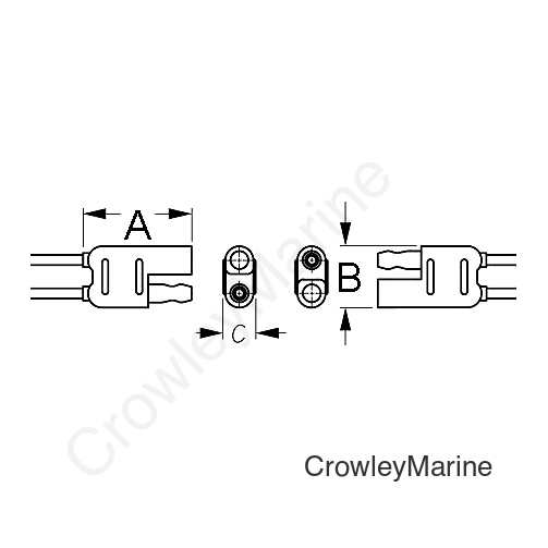 2 Wire Polarized Connector w/Leads