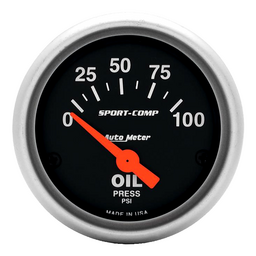Autometer Sport-Comp 52mm 0-100 PSI Electronic Oil Pressure Gauge