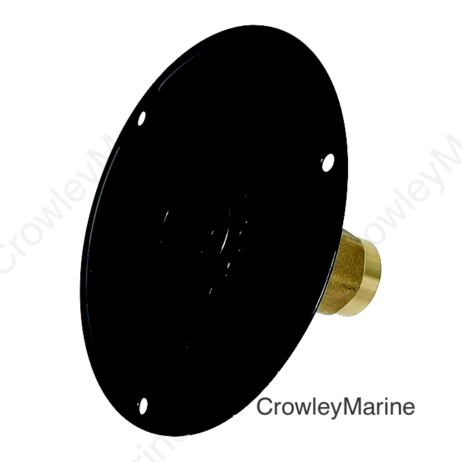 Valterra Brass Check Valve 1/2" FPT Recessed RV Water Inlet & Includes Tape, Male Nipple & Hardware, Black, Bulk
