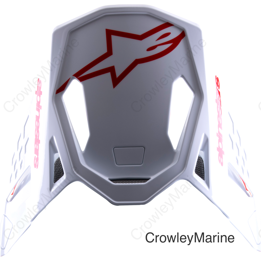 S-M8 RADIUM 2 VISOR BRIGHT RED/WHITE