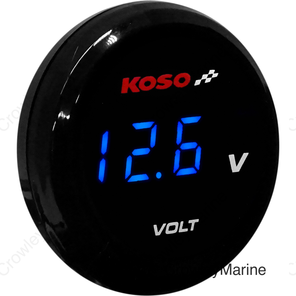I-Gear Volt Meter - Blue Digits - 1.57" Diameter x 0.43" D
