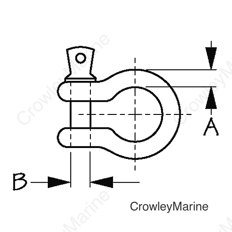 Galvanized Anchor Shackle-1/4"