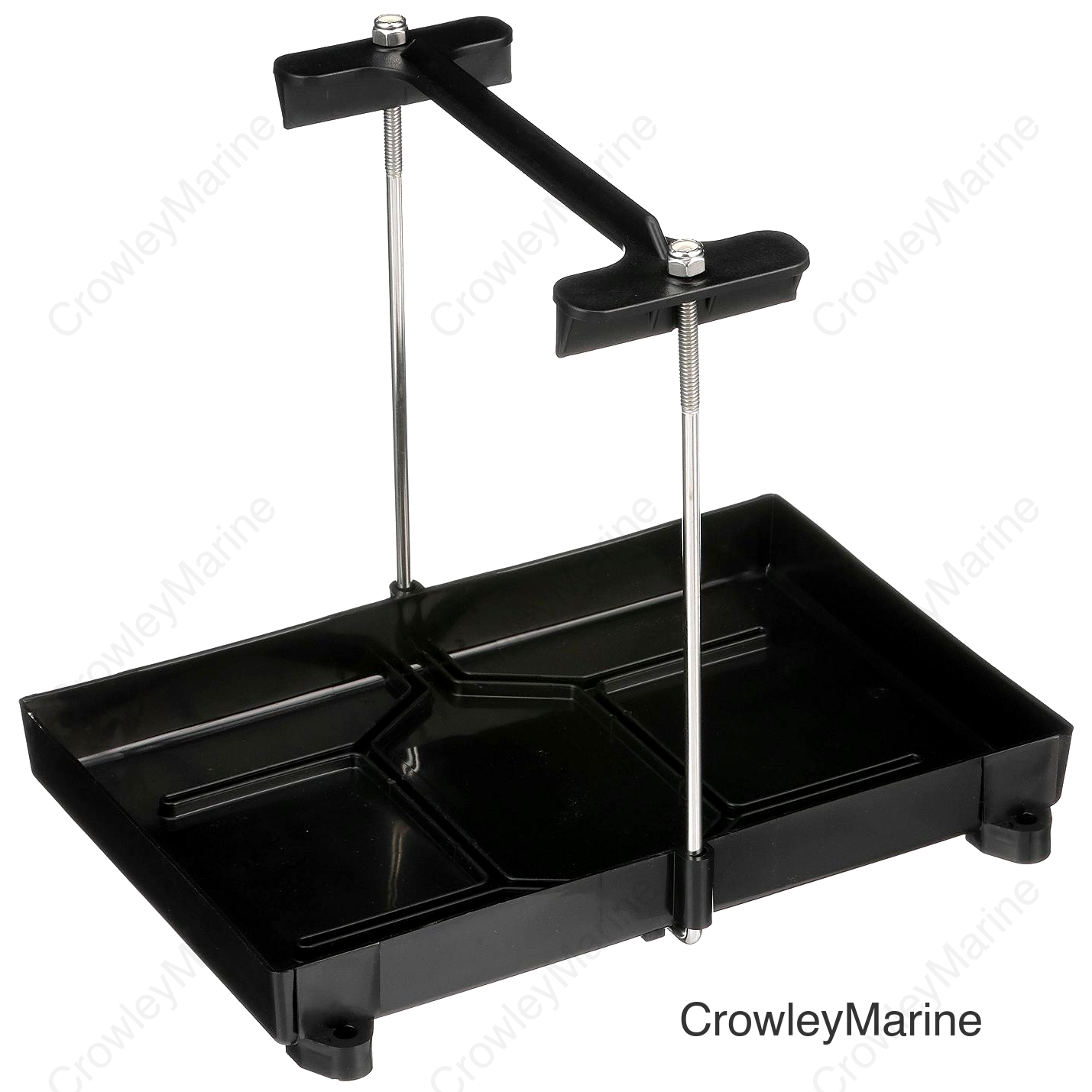 Seachoice USCG-Approved Marine Group 24 Series Hold-Down Battery Tray, Black