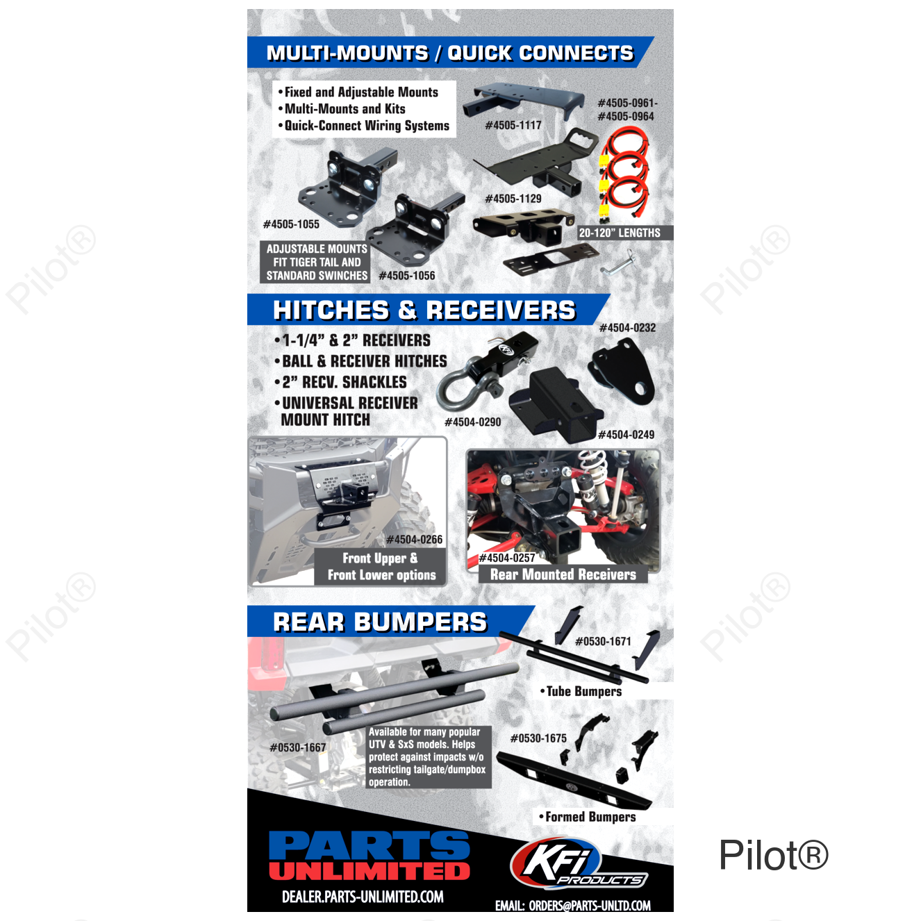 Hitch - Upper Front Receiver - 2" - Polaris