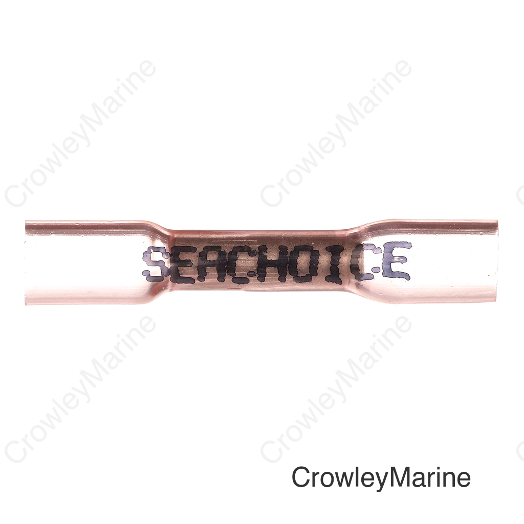 Seachoice Heat Shrink Butt Connector, Marine Grade Heat-Shrinkable Butt Splices, Red, Pack of 100, 22-18 Wire Range