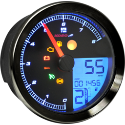 Multi-Function Speedometer/Tachometer - HD-04 - Black thumbnail-2