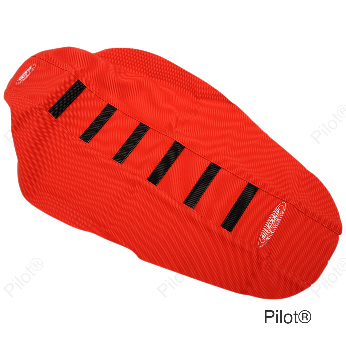 6-Ribbed Seat Cover - Black Ribs/Red Top/Red Sides