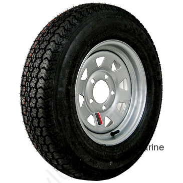 ST175/80D13"; 5-Hole Silver Spoked Rim; Load Range C