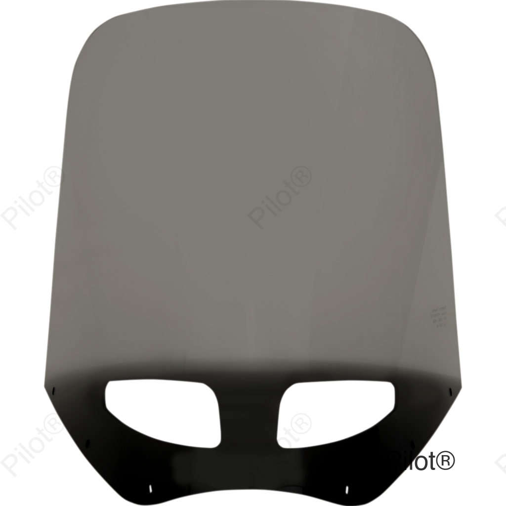 Road Warrior Windshield - Vented - Black Smoke - 17"