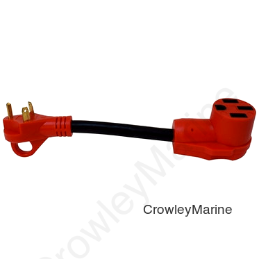 50AM-30AF ADAPTER CORD W/HDL, 12", RED, PKG (RV0000610)