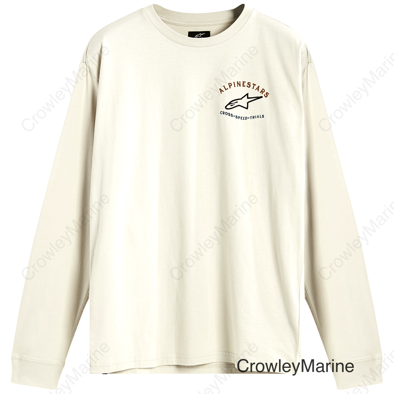 Full Face Long-Sleeve T-Shirt - Off White - Medium
