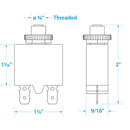 Seachoice Circuit Breaker, Push to Reset, 5 Amp thumbnail-3