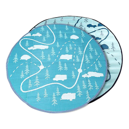 Camco 42834 6' Round Mat, Map Pattern thumbnail-1