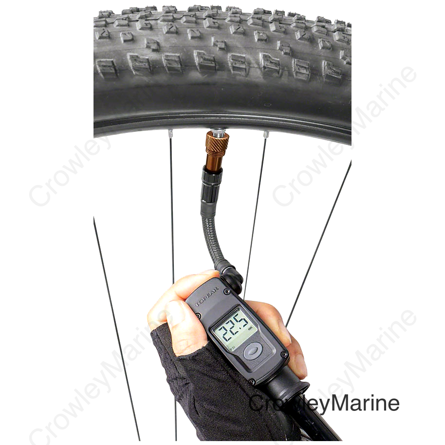 Topeak Mountain Digital Shock/Tire Mini Pump - 2Stage 300psi Black
