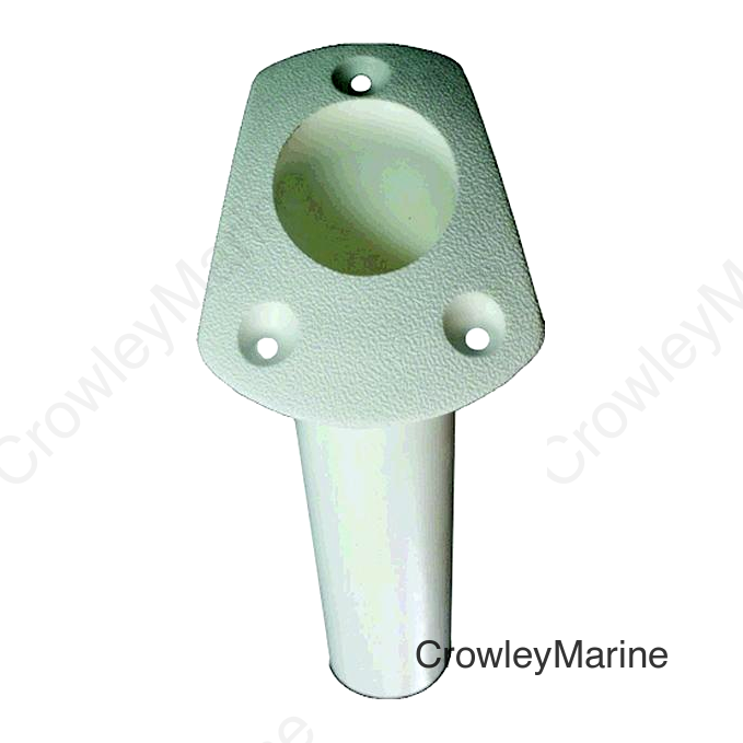 T-H Marine Angled 30 Degree Rod Holder 8-3/4" L Fits 2" Hole, White