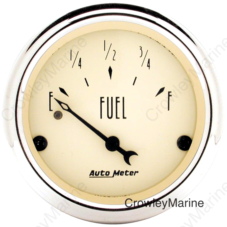 Autometer 2-1/16 inch Antique Beige Fuel Level Gauge
