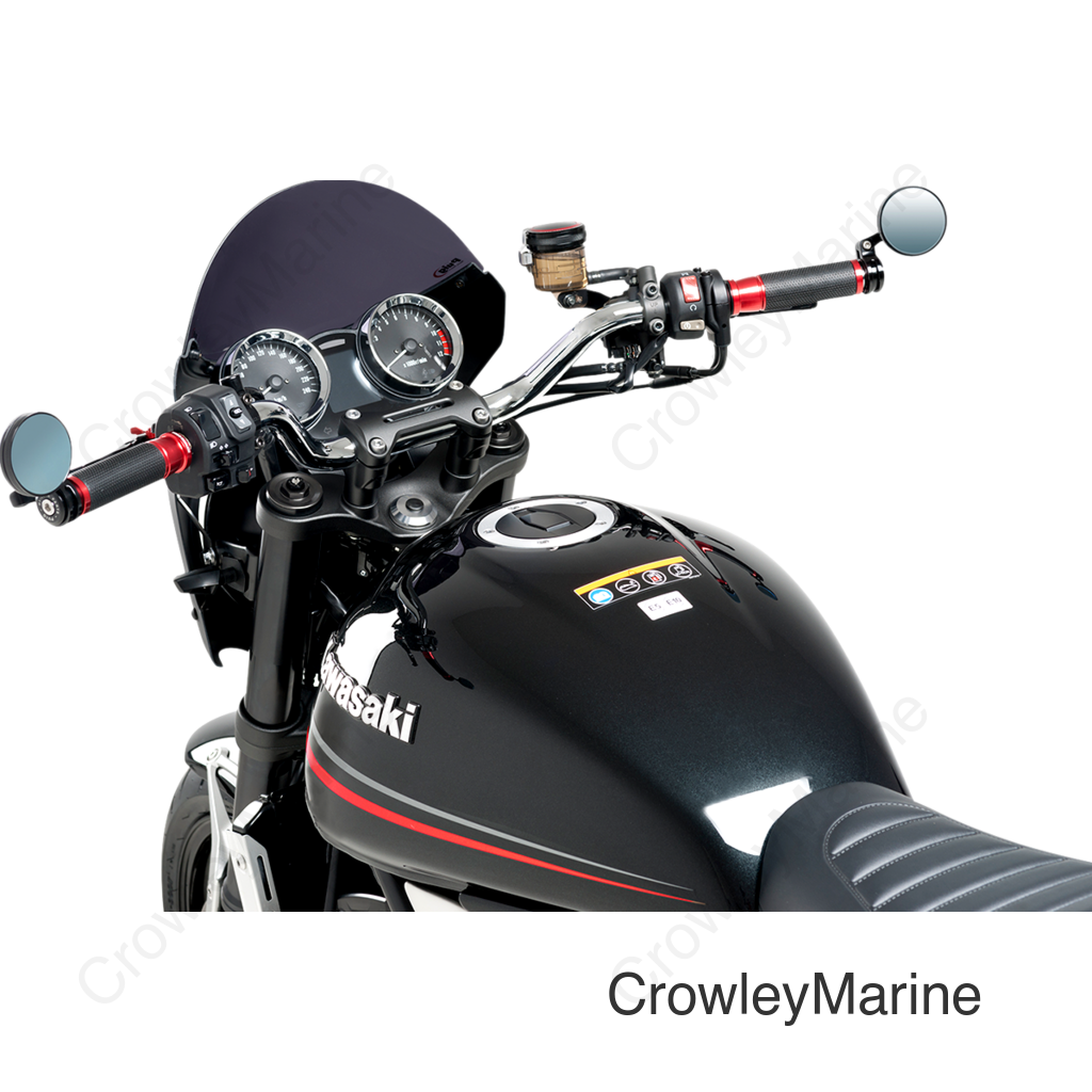 Mirror - Tracker - Rear View - Round - Black