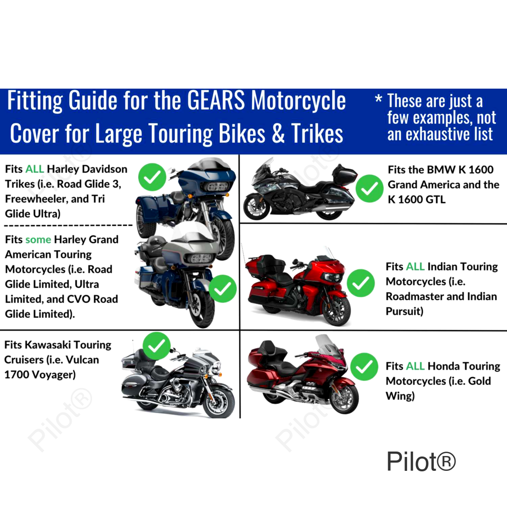 Motorcycle Cover - Touring/Trike with Luggage