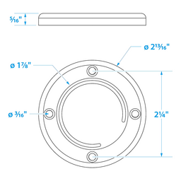 Seachoice Boat Self-Bailing Cockpit Mounted, 2-7/8 In. Scupper Valve Kit thumbnail-0