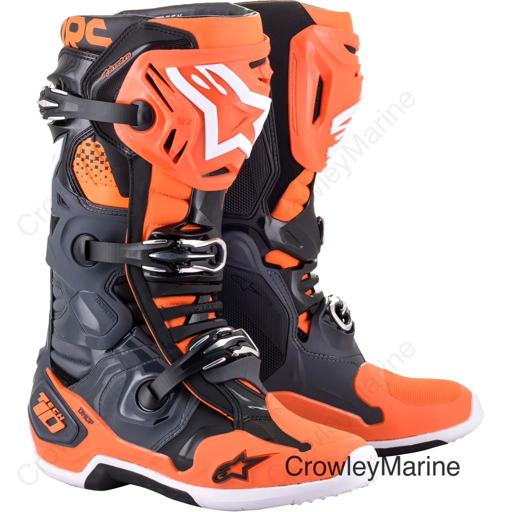 TECH 10 BOOTS COOL GREY/ORANGE FLUO SZ 07