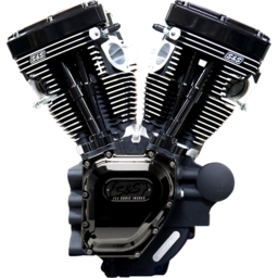 T143 Long Block Engine - Black - Dyna